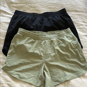 Columbia Women's Athletic Shorts in Black and Sage Green